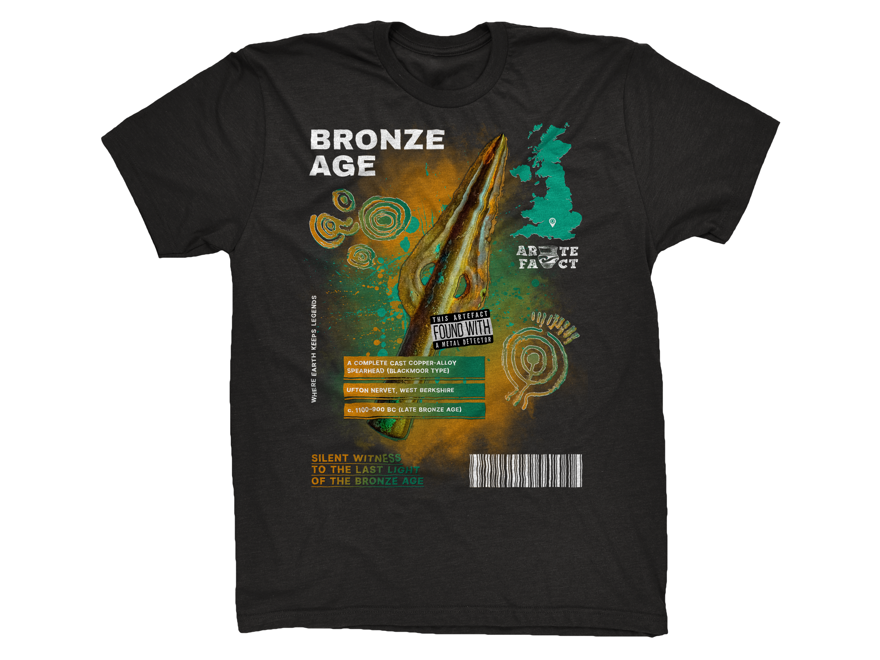 BRONZE AGE SPEARHEAD (Dark Colours)